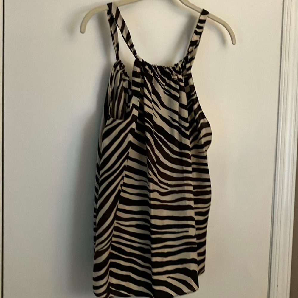 Banana Republic silk animal print halter, size M.  Like new